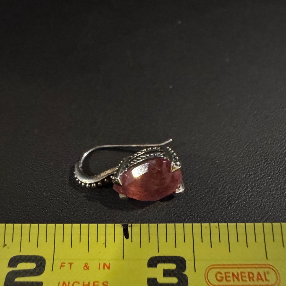 Stephen Dweck Reticulated Rose Quartz Earrings and Ring Set - Picture 5 of 8